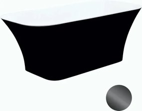 Besco Voľne stojaca vaňa z liateho mramoru Assos S-Line BW Matt 160x70 BESCO-Typ výpuste: Click-Clack s horným čistením, chróm, BESCO-Rozmery: 160x70…