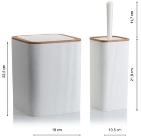 Kúpeľňový set ZOYA 5 ks biela/hnedá