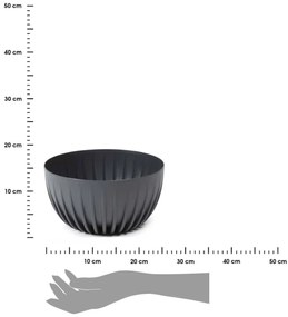 Kvetináč STRIPPED ECO 24 cm antracitový