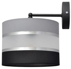 Nástenná lampa HELEN 1xE27/15W/230V čierna/šedá/strieborná