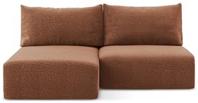 Rozkladacia/s úložným priestorom rohová pohovka v tehlovej farbe (ľavý roh) Kalena – Makamii