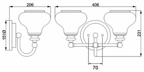 Hinkley HK-AINSLEY2-BATH - LED Nástenné svietidlo AINSLEY 2xG9/3,5W/230V chróm