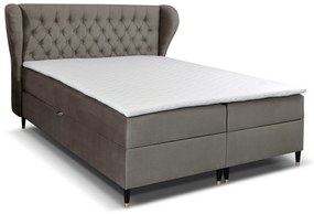 Jednolôžková posteľ Boxspring 120 cm Ortun (sivá). Vlastná spoľahlivá doprava až k Vám domov. 1033253