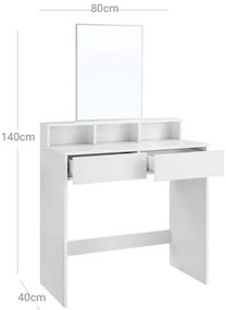 Toaletný stolík HEBA biely