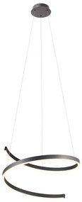 Redo 01-4015 - LED stmievateľný luster na lankách SCROLL LED/38W/230V čierny
