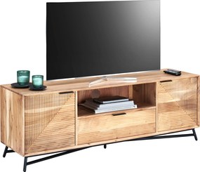 XXXLutz NÍZKA KOMODA, akácia, čierna, farba akácie, 145/50/40 cm Ambia Home - Komody - 001630018203