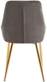 Sada 2 ks jedálenskej stoličky Elmira zamat - antracitová