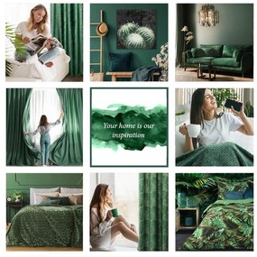 ZATEMŇOVACÍ ZÁVES NA KRÚŽKOCH MARSALA 140X250 CM TMAVOZELENÁ