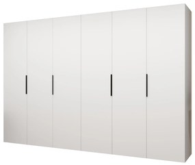 Šatníková skriňa 300 cm Mirabella 1 (biela + čierna). Vlastná spoľahlivá doprava až k Vám domov. 1126382