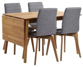 Prírodný sklápací dubový jedálenský stôl Rowico Mimi, 120 x 80 cm