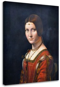 Obraz na plátně REPRODUKCE La Belle Feronierre- Da Vinci, - 70x100 cm
