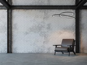 Závesná lampa La Belle XXXI čierna/biela