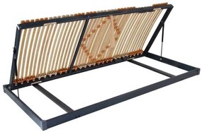 Ahorn TRIOFLEX kombi P ĽAVÝ - prispôsobivý posteľný rošt s bočným výklopom 100 x 190 cm, brezové lamely + brezové nosníky