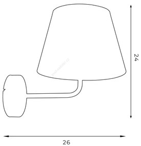 Nástenná lampa ARDEN 1xE27/60W/230V zelená/zlatá