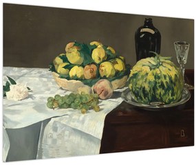 Obraz - Edouard Manet, Still Life with Melon and Peaches, reprodukcia (90x60 cm)