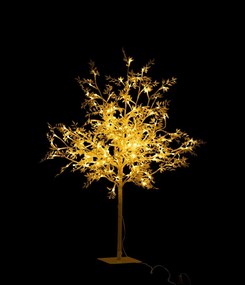Dekorácia strieborný svietiaci stromček Tree leaves silver M - Ø 60*100 cm