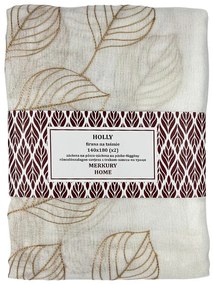 Záclona na páske Holly polyester béžová 140x180 Merkury Home II/22
