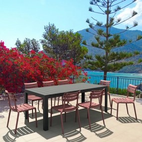 ATLANTIC 140 záhradný rozťahovací stôl black