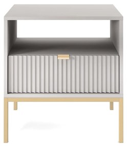 Noční stolek Nova 54 cm šedý/zlatý