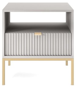 Nočný stolík Nova 54 cm sivý/zlatý