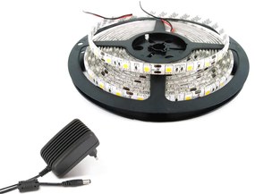 ECOLIGHT LED pásik - SMD 2835 - 2,5m - 60LED/m - 12W - neutrálna biela - IP20 - zdroj SADA