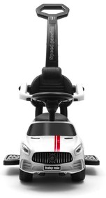 Detské odrážadlo so zvukom a vodiacou tyčou Baby Mix RACER biele