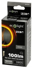 ECOLIGHT Dekoratívna LED žiarovka E27 4W 100lm G80 - rada ZERO