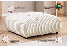 Krémová menčestrová podnožka Justin – Ropez