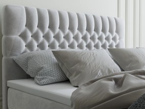 Manželská posteľ Boxspring 160 cm Daliny (svetlosivá) (s úložným priestorom). Vlastná spoľahlivá doprava až k Vám domov. 1044202