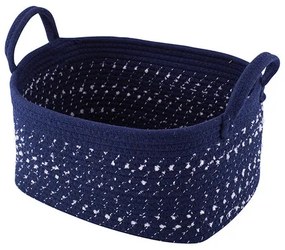 Altom Bavlnený hranatý košík Dark blue, 24 x 34  x 18 cm, M