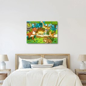 Sklenený obraz - Dinosauria (70x50 cm)