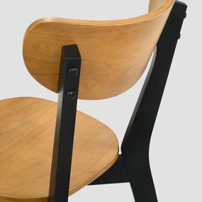 Set dvoch jedálenských stoličiek VIERI čierne / hnedé 718120