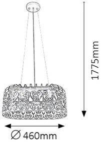 Rabalux 2162 - Luster ALESSANDRA 2xE27/60W/230V biela