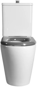 Sapho Sapho, DARIO RIMLESS WC kombi misa s nádržkou, spodný/zadný odpad, biela, MC102