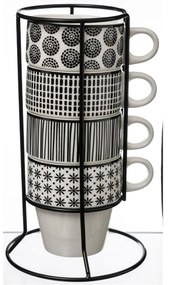Porcelánový hrnček so stojanom Bohemia 260 ml sada 4ks