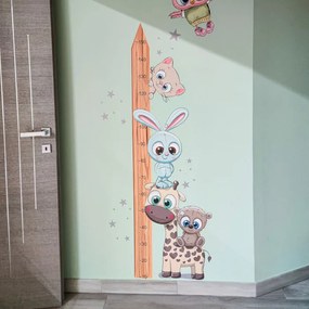 Detský meter na stenu 150 cm - Zvieratká CUTE2