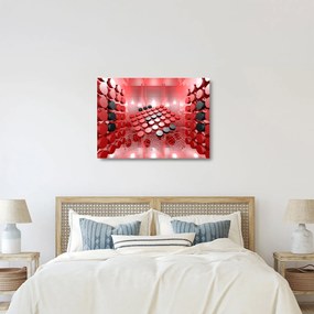 Sklenený obraz tlačidlové abstrakcie (70x50 cm)