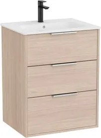 Roca Optica kúpeľňová skrinka s umývadlom 60x75,7x45,5 cm svetlý dub OPT603ZJ