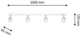 LED Bodové svietidlo TUBSSON 4xGU10/4,8W/230V biela/lesklý chróm