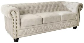 Dizajnová trojsedačka Chesterfield 200 cm šampanský zamat