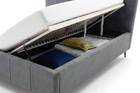 Čalúnená posteľ zallino s úložným priestorom 160 x 200 antracitová MUZZA