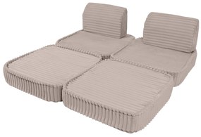MeowBaby® Churros detská pohovka Basic, Pebble Beige