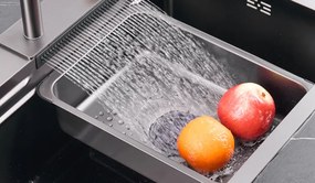 Multifunkčný inteligentný drez BestBerg BBSS-40B / 75 x 45 x 22 cm / nerezová oceľ / čierna