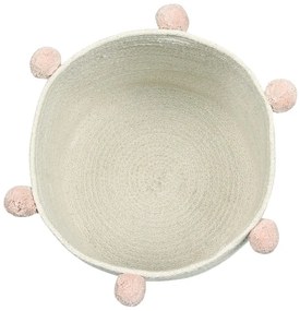 Krémový látkový detský kôš na hračky ø 30x30 cm Bubbly – Lorena Canals