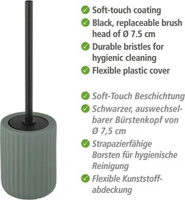 Zelená keramická toaletná kefa Wenko Belluno