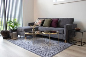 Dizajnový konferenčný stolík Tatum 48 cm zlatý-čierny - Posledný kus - RP