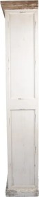 Biela antik drevená knoihovna Christiane - 116*36*195 cm
