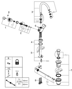GROHE 21375001 - Umývadlová batéria COSTA L lesklý chróm
