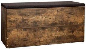 Botník s lavicou TAYLOR 104x30x48 cm, rustikálne hnedý