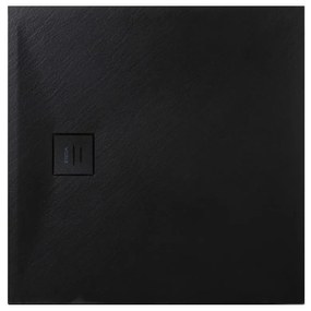 Erga Hyper, SMC sprchová vanička 110x90x2,6 cm + sifón, čierna matná, ERG-V06-SMC-9011S-BK